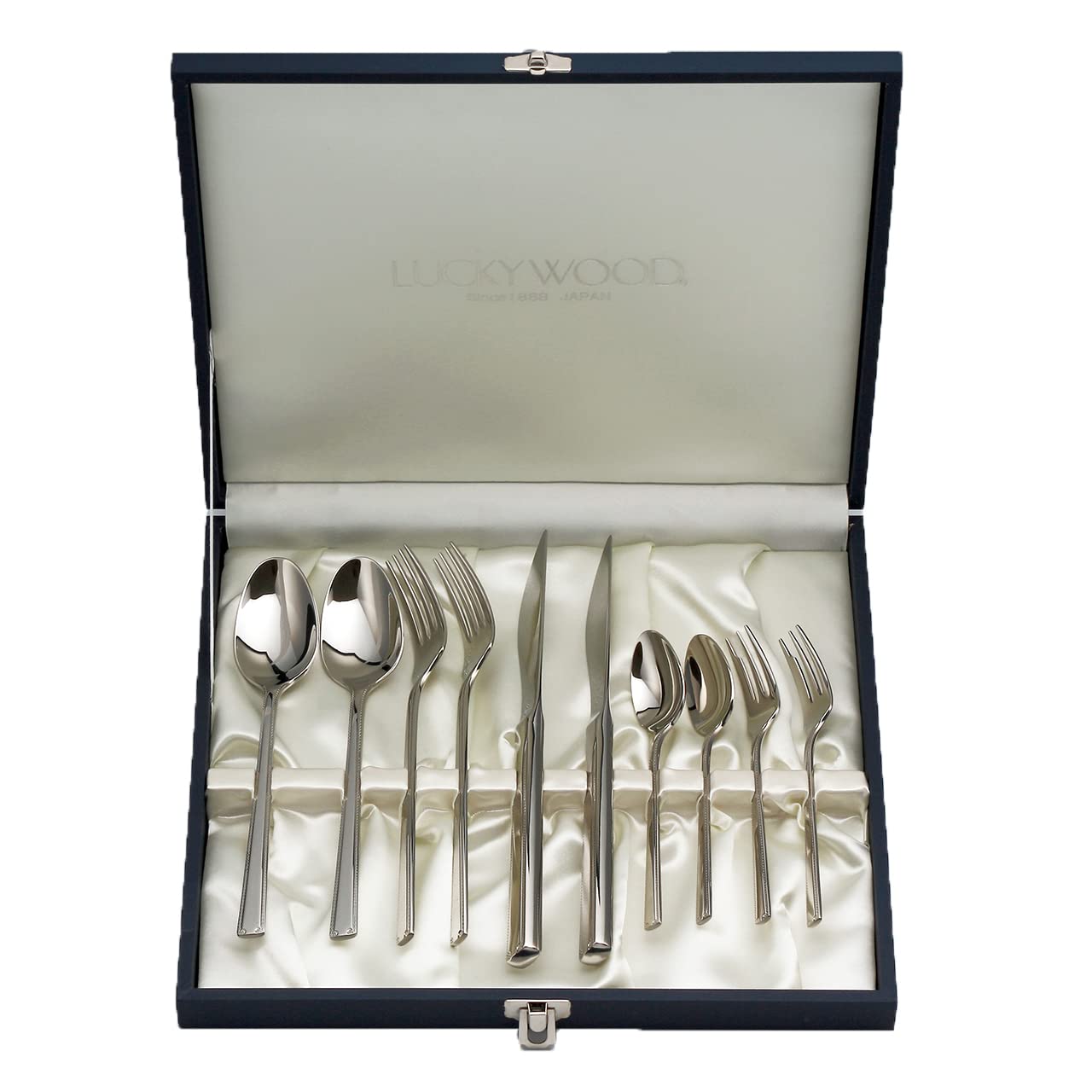 

Набор столовых приборов Lucky Wood, лауреат премии Good Design Award, набор Romance из 10 предметов для пар, доступна подарочная упаковка, Цубамэ-Сандзё, Ниигата