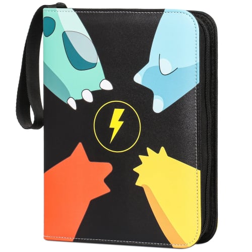 Trading Card File, Card Binder, 4-Pocket Binder, Holds 400 Cards, Popular for Storing Trading Cards and Card Games, Birthday, New Year's, and Christma