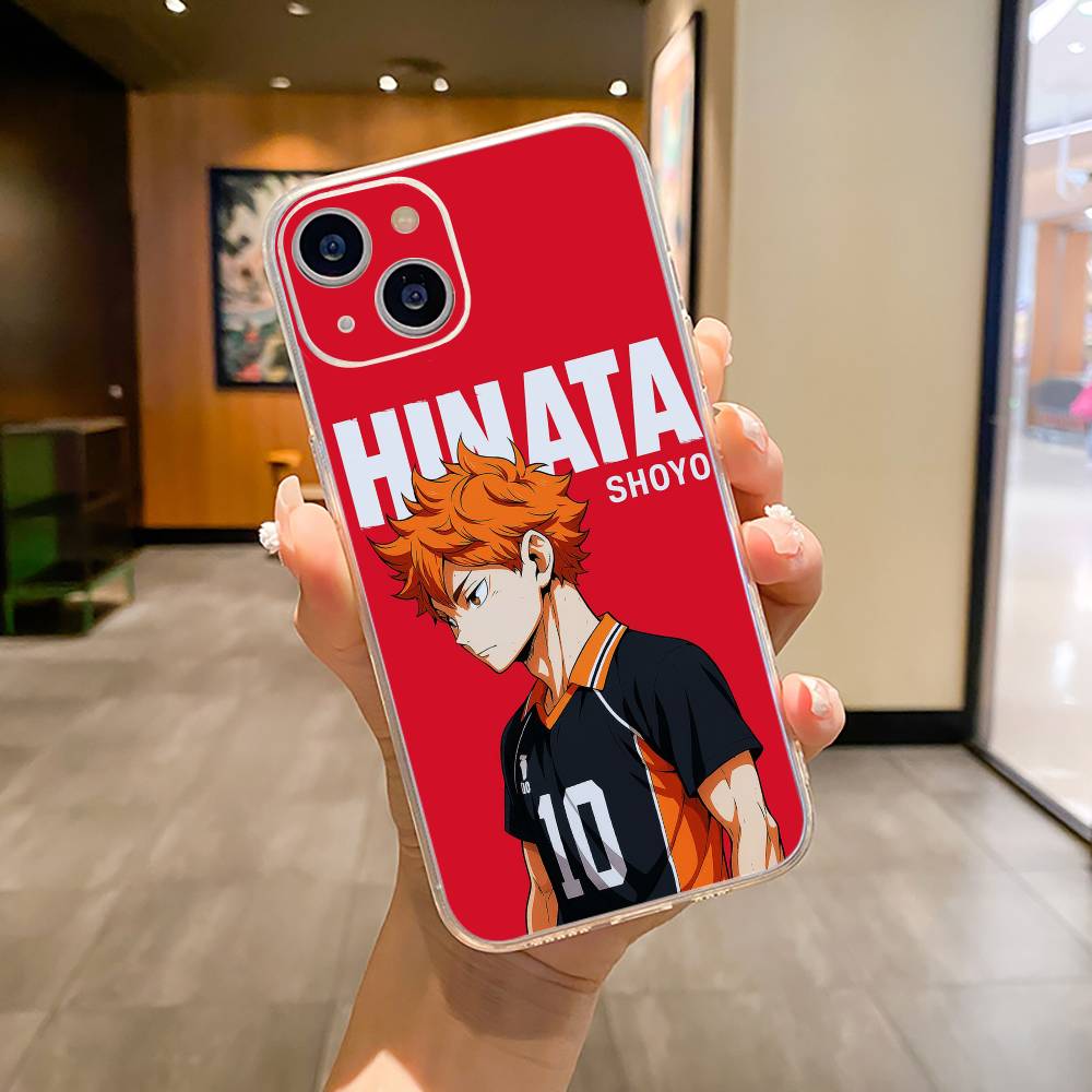 Shonen anime-H-Haikyu Phone Case For iPhone17,16,15,14,13,12,11 ,Pro Max, Plus Soft Silicone Transparent Cover