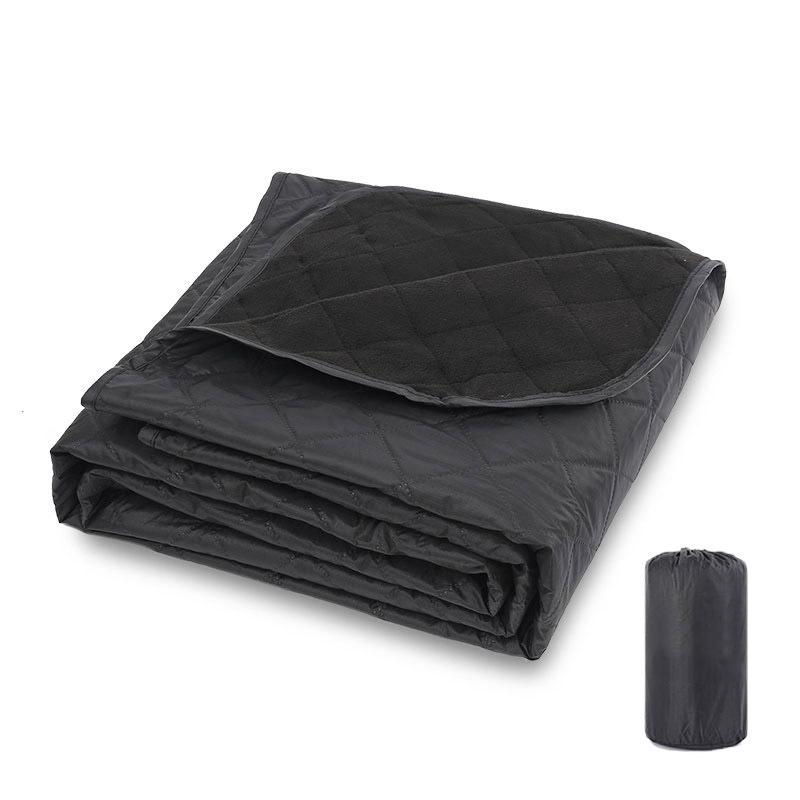 Accesorii de exterior Agitator Pătură de camping din poliester Covoraș de picnic portabil, impermeabil, îngroșat, rezistent la umiditate, lavabil la mașină, negru