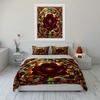 "Stained Glass Floral Decor Set" Soft Comfortable Duvet Cover Bedding Set Included 1*Duvet Cover & 2*Pillowcases gift