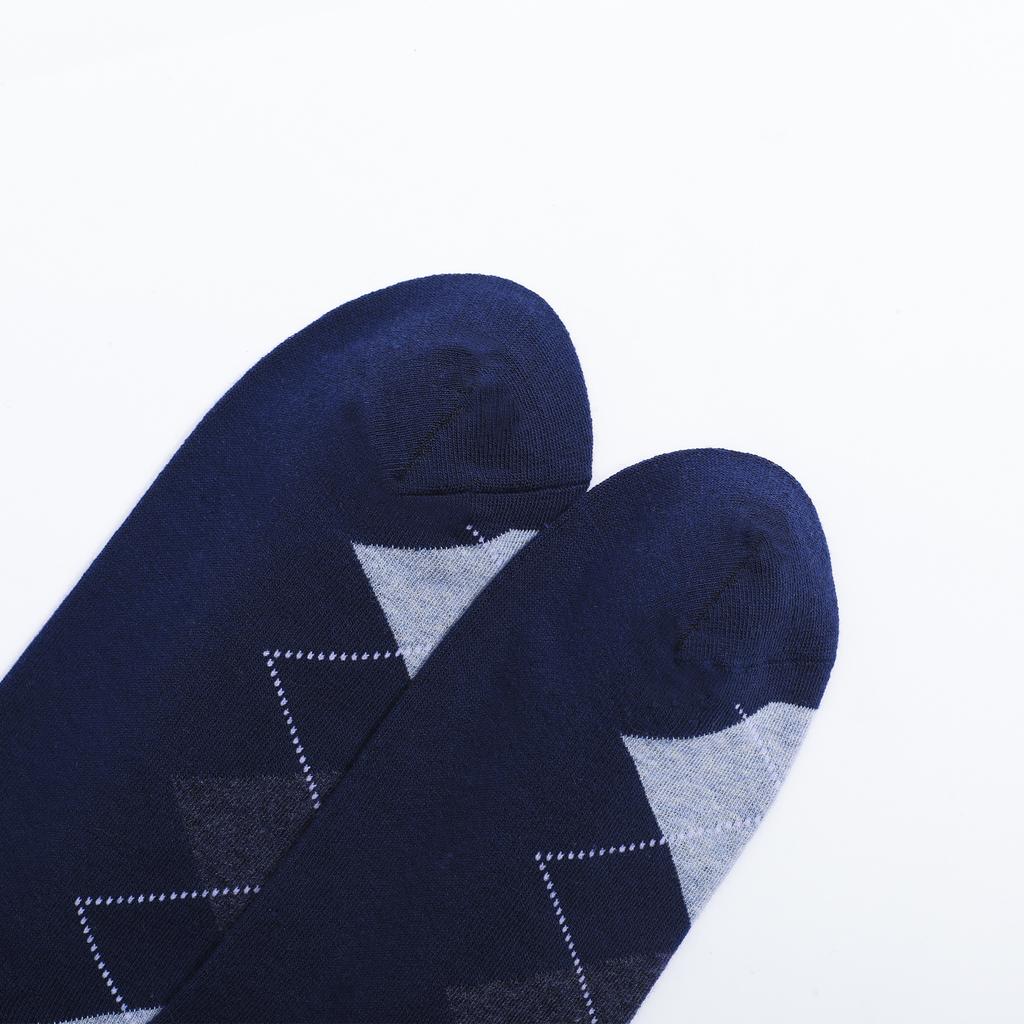 5 Pairs Mens Argyle Striped Solid Ribbed Black Crew Dress Socks Patterned Daily Business Socks