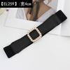 Elastic Black Modern Waist Belt For Women With Adjustable Features Complementing Skirts And Dresses Effortlessly