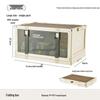 Foldable Outdoor Camping Storage Box with Wooden Lid