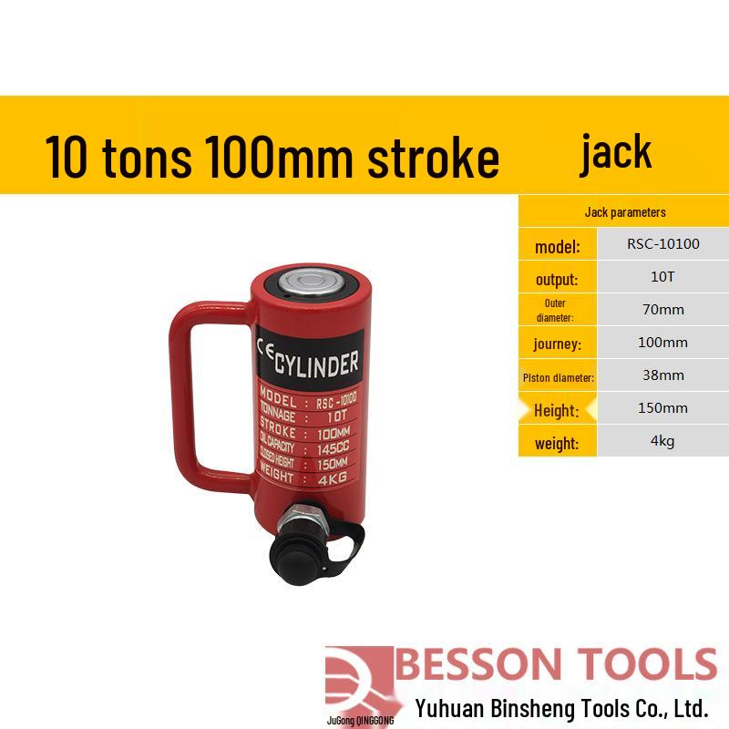 Ultra-thin Hydraulic Jack with Split Cylinder: Short, Long, or Extended Types – 10T, 20T, 30T, 50T, 100T, 200T