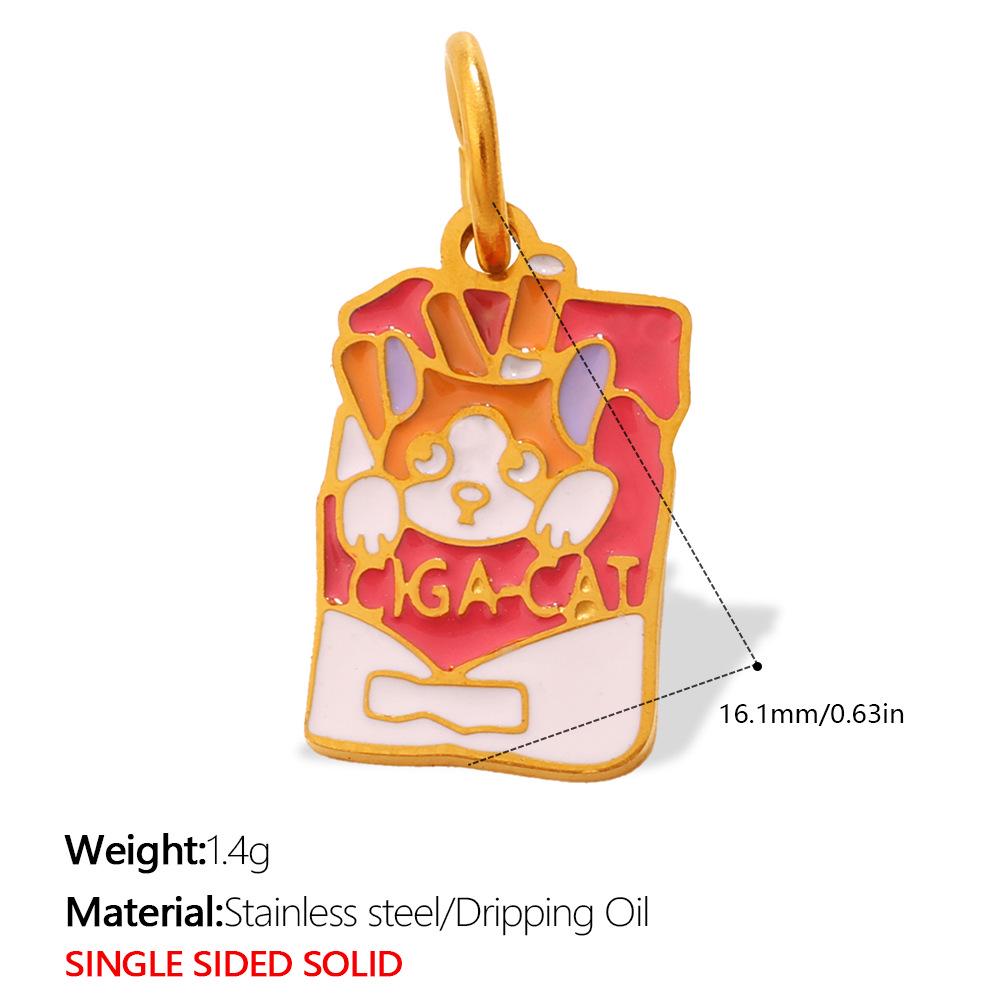 Cartoon Pet Series Stainless Steel Necklace & Bracelet Pendant for Women