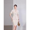 Elegant Women's Summer Suit: Professional Two-Piece Skirt Set for Salon Work