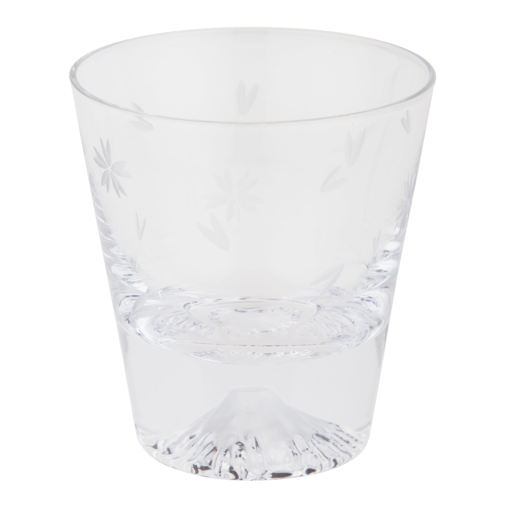 

Tajima Glass Mini Cherry Blossom Fuji Cut Glass Mini Rock Diameter x 8cm 170ml Made in Japan [Authentic Product] Edo Glass Mt. Glass, Approx. 7.5cm
