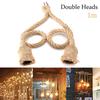 Retro Hemp Rope Pendant Light 220VVintage E27 LED Light Bulb Pendant Lamp Industrial Lamp Loft Home for Decor