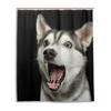 Süßer Sibirischer Husky Duschvorhang Weihnachtlicher Duschvorhang Set Husky Hund Welpe Badezimmervorhang Haustier Hunde Weihnachten Heimdekoration