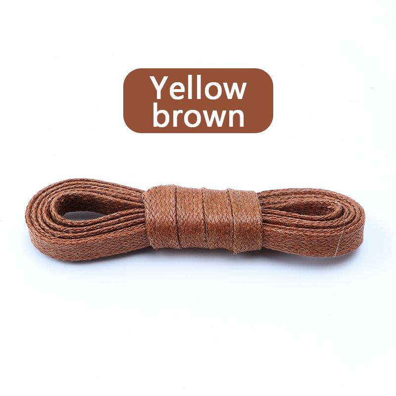1 Pair Flat Shoelaces Waxed Cotton 0.8CM Width Waterproof Shoe Laces Unisex Boots Casual Sneakers Shoelace Leather Laces Shoes