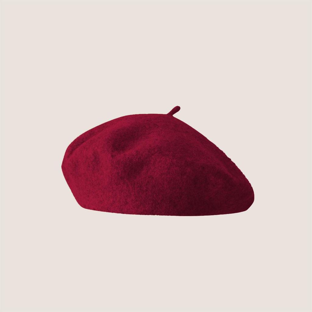 Vintage Wool French Beret for Women Solid Fashion Simple Casual Beret Solid Classic Breathable Soft Comfortable Hat for Fall Winter
