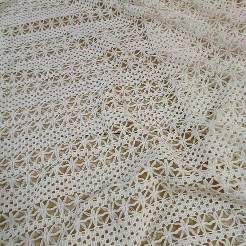 1 Yards Polyester Cotton Blend Openwork Crochet Knit Fabric For Sewing Women Cardigans Tablecloth Upholstery Crafts Material