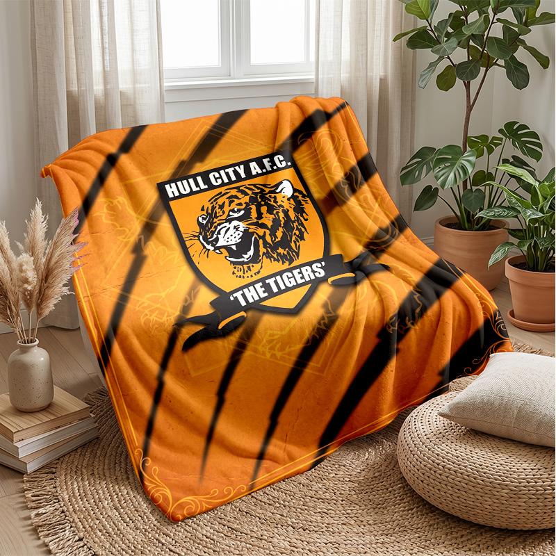 Hull FC Flannel Fleece Blanket Cozy Warm Throw Blanket For Couch Bed Travel All Season Use