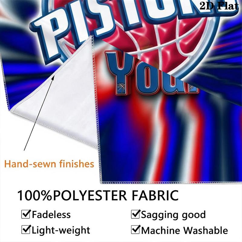 Name Custom Detroit Pistons Wall Tapestry Aesthetic Wall Hanging Printed Fabric Blanket Decorative Tapestries for Bedroom Living Room Home Decor