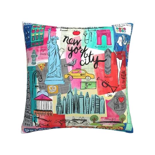 Nordic Graffiti Cushion Cover, Linen Pillow Cover, Sofa Cushion Cover Decoration 40x40 45x45 50x50 60x60, Can Be Customized