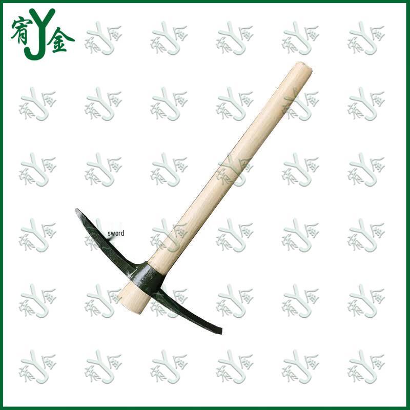 Multi-purpose Wooden Handle Rescue Shovel and Pickaxe