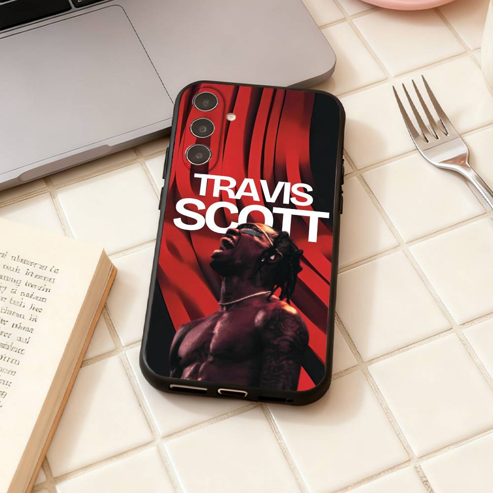 Singer T-Travis Scott  phone Case For Samsung Galaxy A73,A72,A71,A70,A53,A52,A51,Others Soft Black Shell