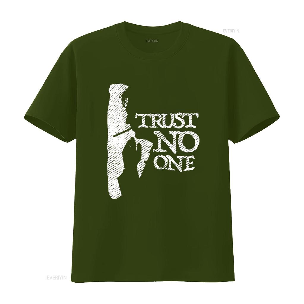 TRUST NO ONE T shirt X files Inspired Smoking Man Design Cool for Men vintage Washed Slightly Soft Stylish
