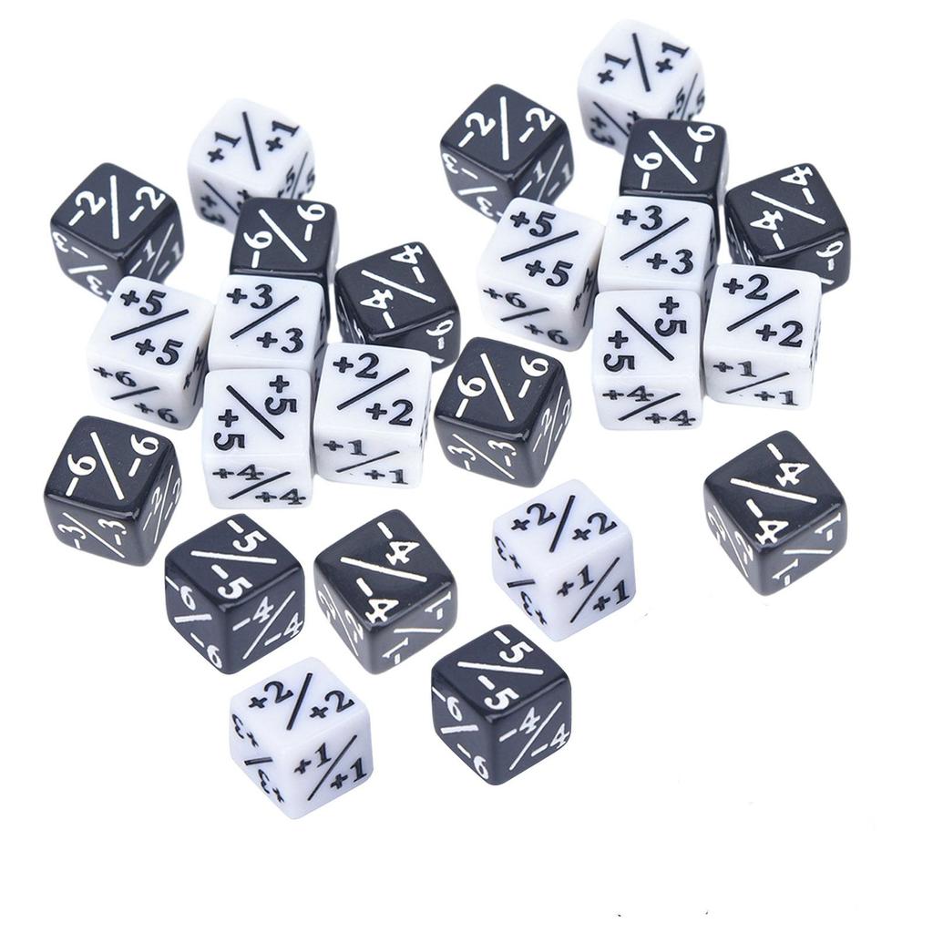 10Pcs Black And White Double Addition And Subtraction Dice Children'S Math Sieve Puzzle Toys Party Games Dice Props