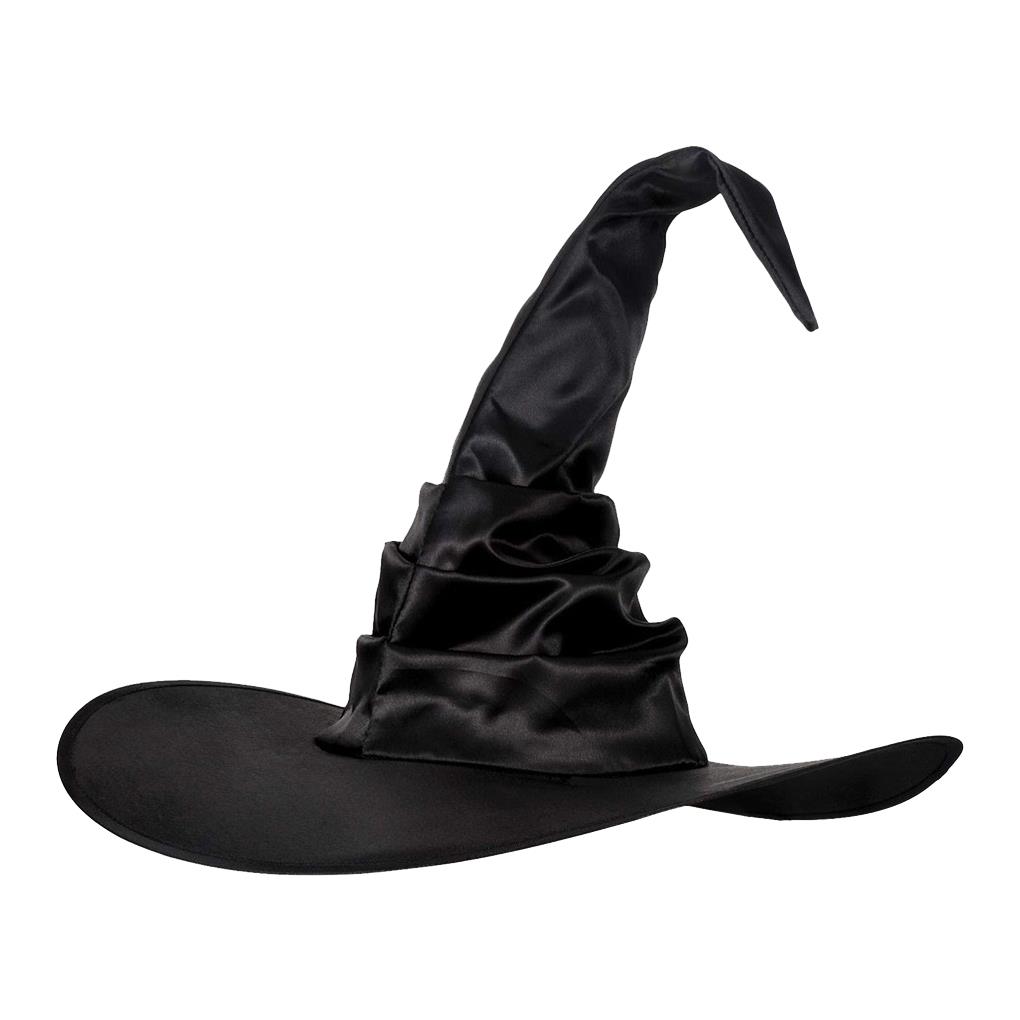 Halloween Wizard Hat Party Children Adult Black Pointed Oxford Cloth Magician Hat Witch Hat Masquerade Ball Party Cosplay