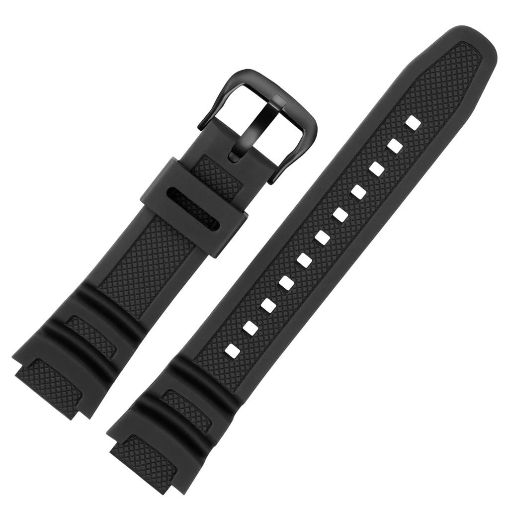 Casio AQS810W SGW300H MRW200H AEQ110W AE1000W WS200H W800H W216H W-215 İçin Silikon Kayış Bant Kauçuk Spor Saat Bilekliği 18mm