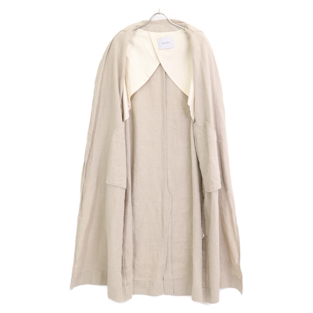 Heliopole 12003032021HN Beige Linen Long Coat Coat 38 beigeUsed