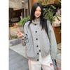 Women's Retro Stand-Collar Baseball Jacket: Trendy, Loose-Fit, Versatile Autumn Design for Students