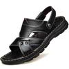 Sandals Men's Casual First Layer Cowhide Beach Shoes Summer New Comfortable Slippers Leather Sandals