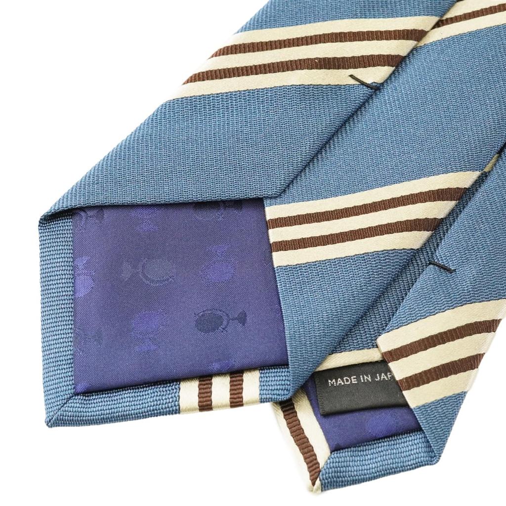 [WIC DESIGN  TUSSAH SILK Striped Tie]