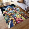 "Golden Armor Warriors Carpet with Vibrant Cosmic Fantasy Design" Suitable for use as an anti-slip for living room bedroom sofas