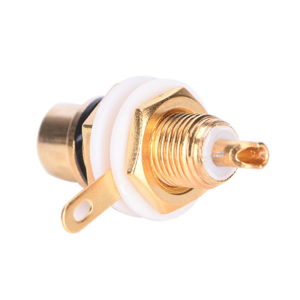 Hot Sale 10PCS RCA Female Chassis Panel Mount Jack Socket Connector 24K Gold Plated Hot Sale