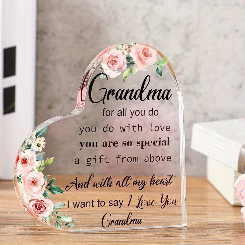 Eye-catching Acrylic Floral Grandma Centerpiece - Unique Gift for Birthday or ChristmasFestival statue decorations