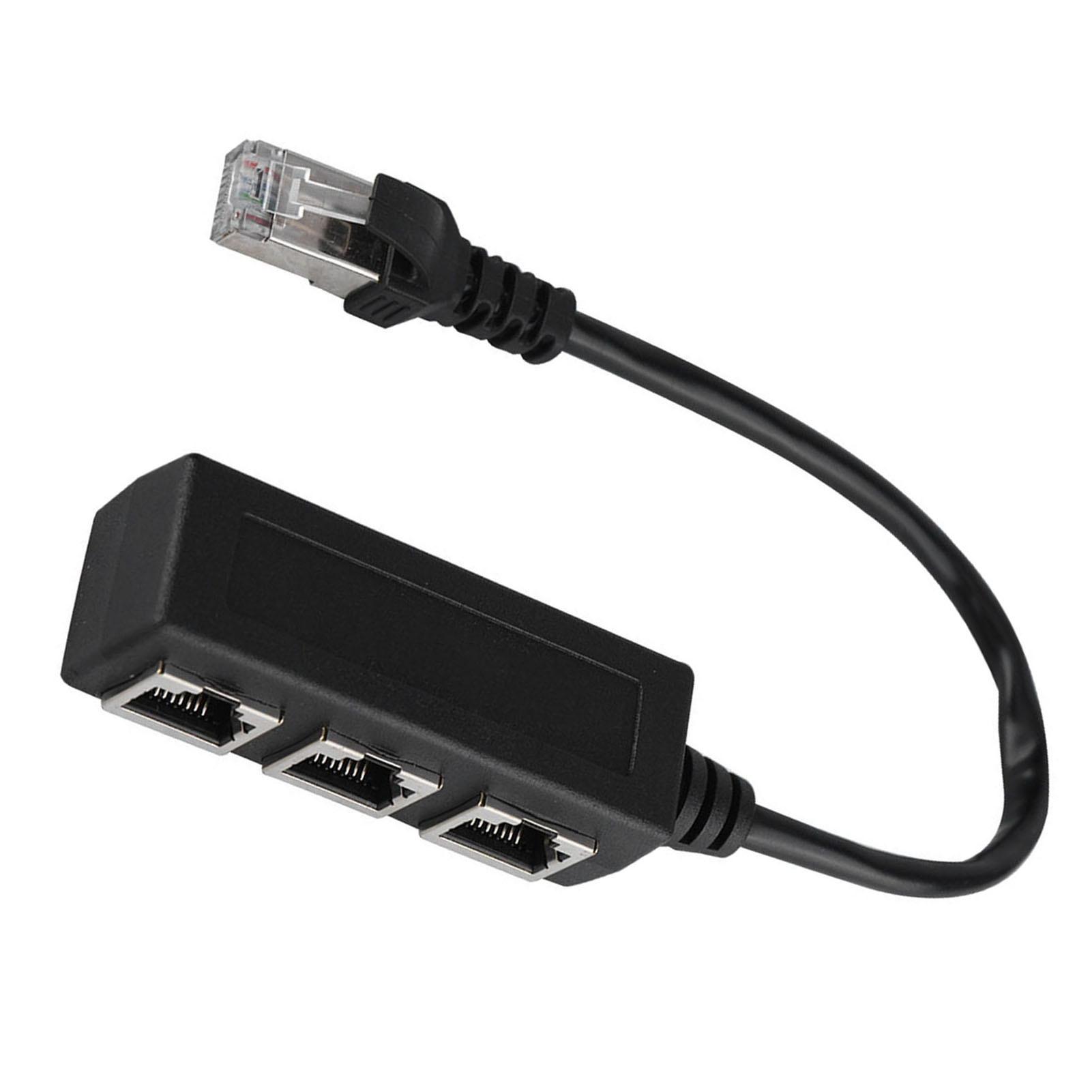 

Кабель-подовжувач Ethernet 1 штекер до 3 гнізд Перехідник-розгалужувач