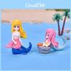 Miniature Diy Shell Hair Mermaid Pvc Aquarium Decoration Cartoon Figurine Crafted Ornament