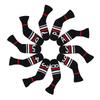Scott Edward 10-Piece Golf Iron Headcovers, Cute Sock-Shaped, Washable, Durable Golf Club Head Protectors, Black