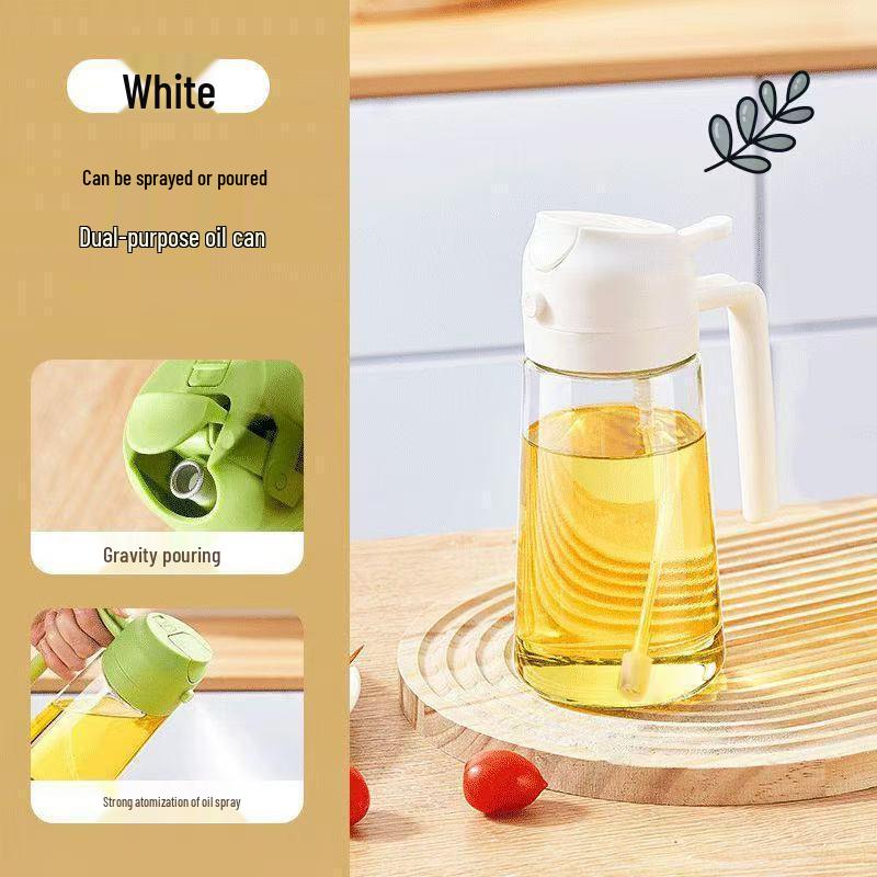 

2-in-1 Glass Spray-Pour Kitchen Oil Control Bottle with Hanging Design