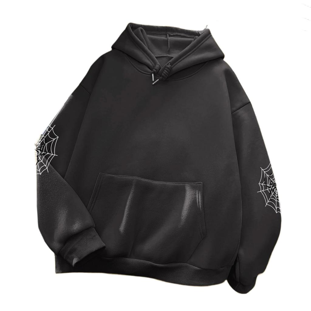 Women's Halloween Print Zip-Up Hoodie Long Sleeve Sweatshirt for