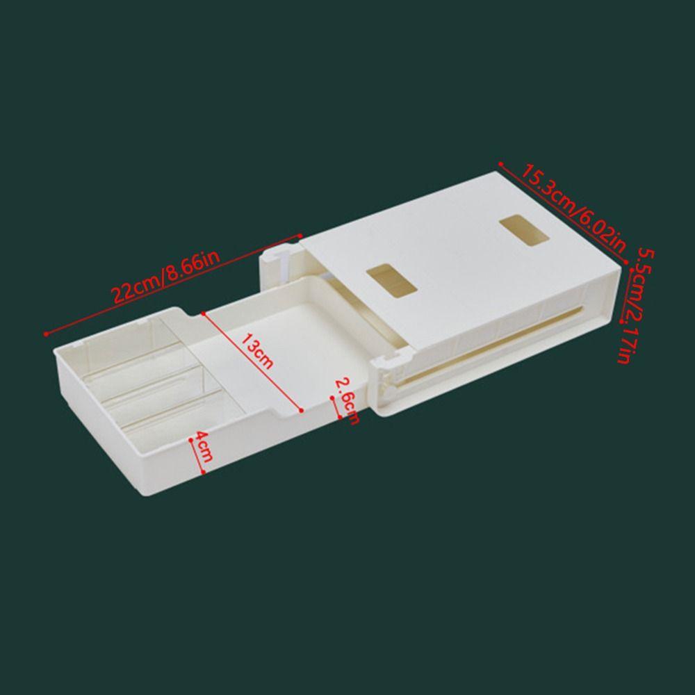 Space Saving Stationery Storage Box Self-Adhesive Table Bottom Organizer Shelf  Cosmetics