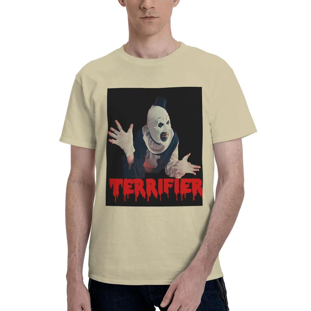 Halloween Movie Terrifier Horror Clown  100 Cotton TShirt Mens Oversized T Shirts Men ONeck Short Sleeve S6XL
