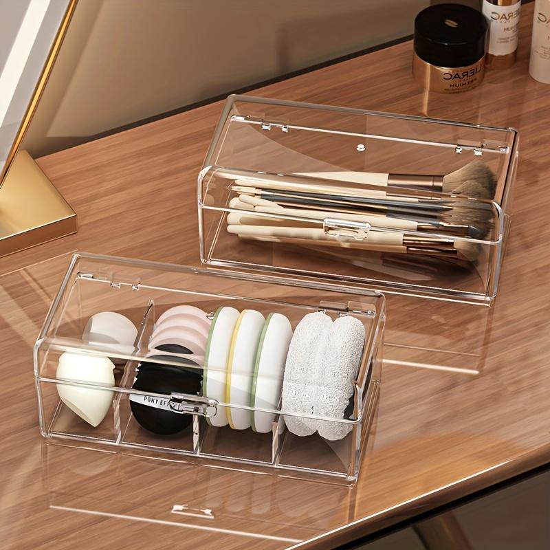 Makeup Brush Holder Clear Acrylic Storage Box Hair Accessories Organizer Lipstick Cosmetic Storage Box Desk Jewelry Organizer