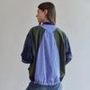 Maxza Sheer Color Block Stripe Blouson Jumper Zf05qj008nh
