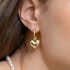 Volume Heart Ring Earrings (2colors)