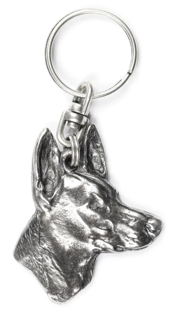 Pharaoh Hound, Kelb tal-Fenek - Silver-plated Dog Pendant, Handbag Decoration, Backpack Pendant by Art-Dog Brand