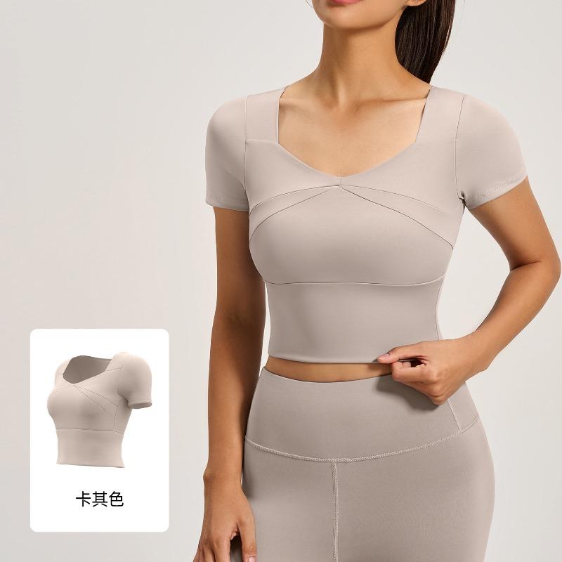 Women's Yoga Short Sleeve Sports Fitness Tops