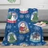 Christmas snowman theme Printed Blanket for Sofa Travel Camping Living Room Office Conditioning Blanket for All Seasons Gifts
