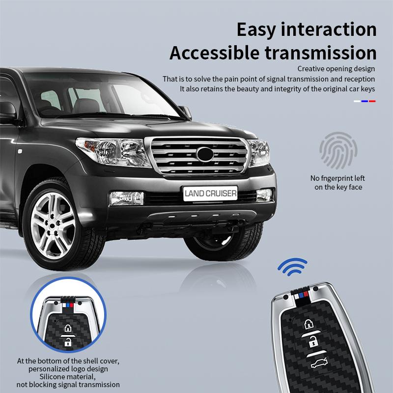 Zinc Alloy Car Key Cover Case Holder For Toyota CHR Prado 2017 2018 Prius Camry Corolla RAV4 2017 2018 2019 2020 Car Accessories