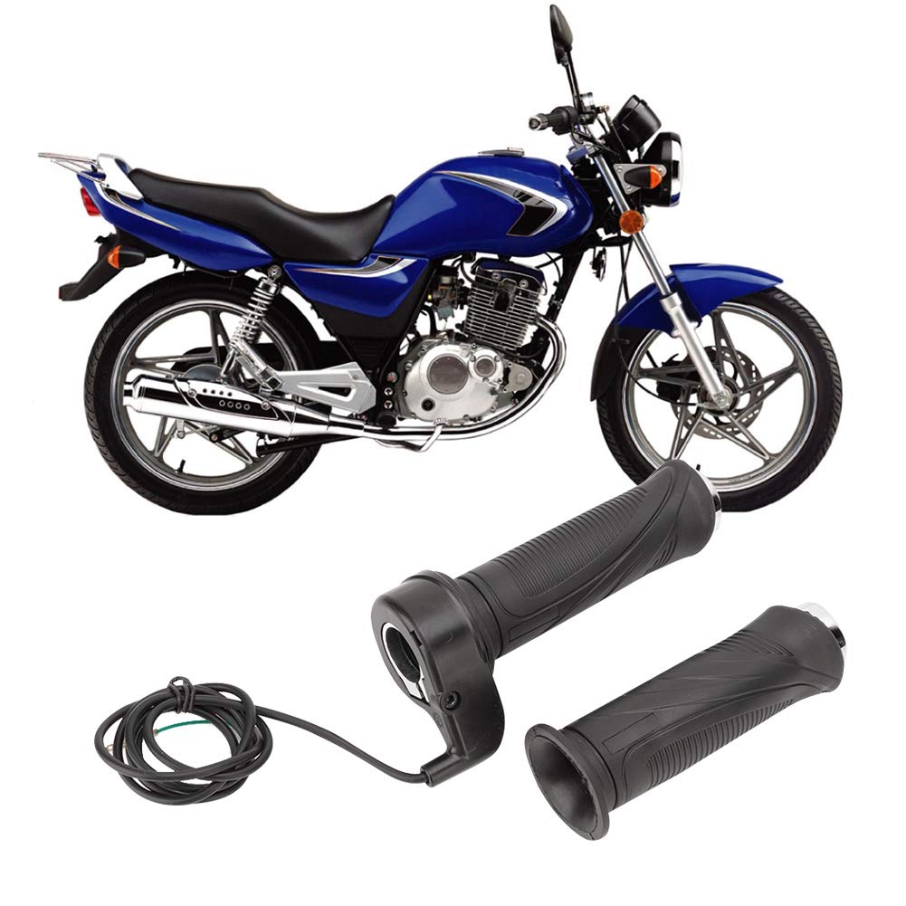 Electric Scooter Throttle, Pair of Throttle Grips, QiiluEbike Throttle Handle Grip Cable Round 5V