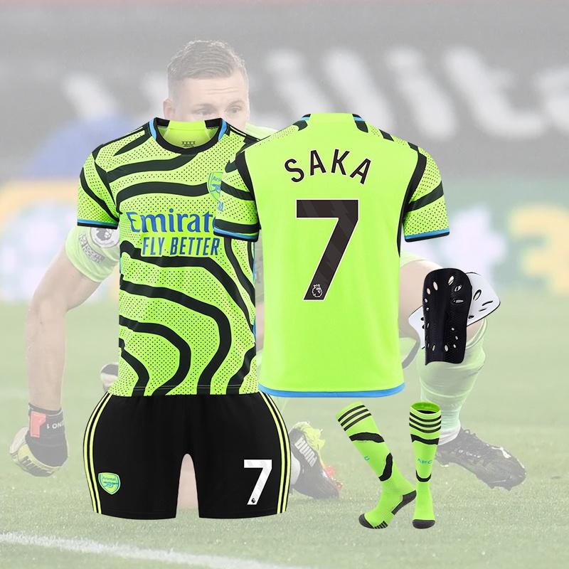 Children's Arsenal Away Green Football Kit Size 16-xxxl Polyester Fabric Suitable For All Seasons