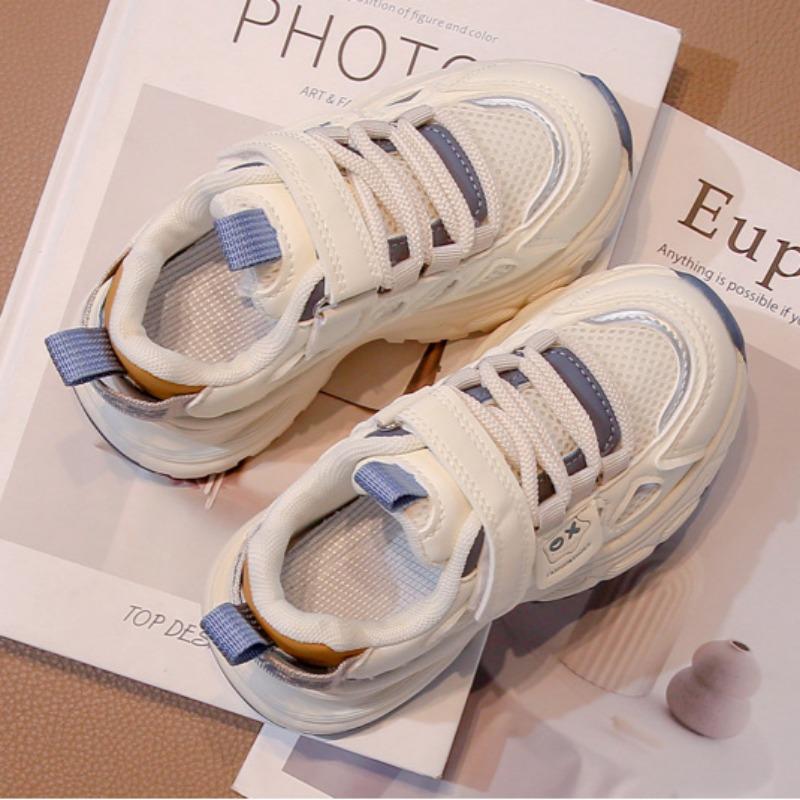 Boys' Mesh Running Shoes Breathable Sports Shoes Girls' Lightweight Casual Shoes Fashionable Dad Shoes